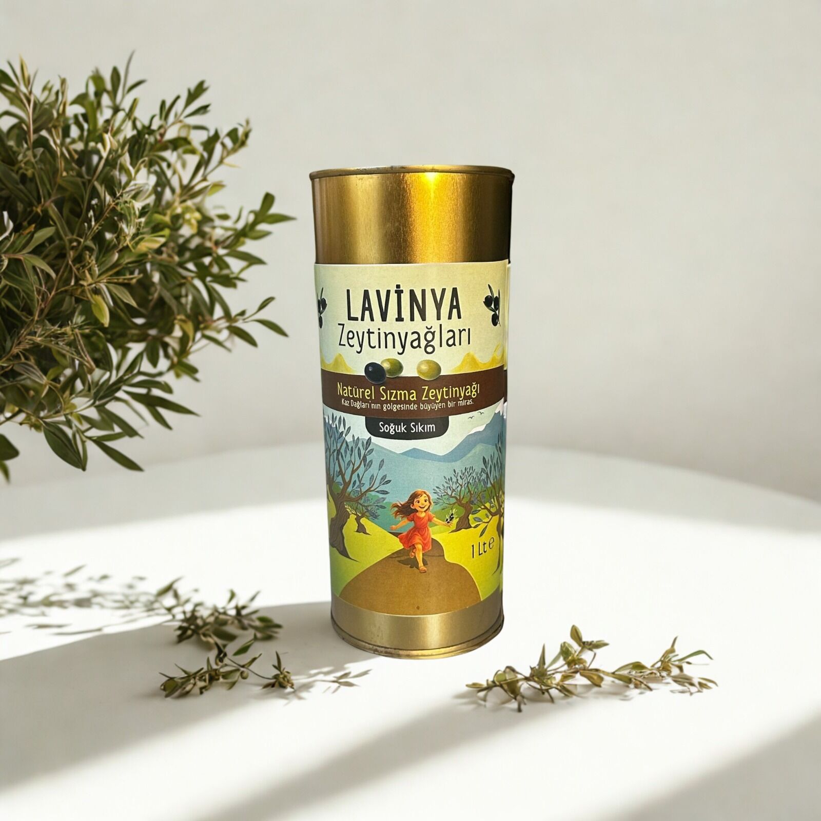 Natürel Sızma Zeytinyağı 1 Litre - Analizli Yüksek Polifenollü 0,3 Asit - Yeni Hasat